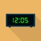 Button clock icon, flat style