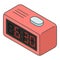 Button clock icon, isometric style