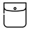 button closed pocket line icon vector illustration