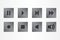 Button control media silver color set icons vector