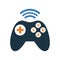 Button, controller, gamepad icon. Simple editable vector graphics