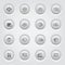 Button Design Protection and Security Icons Set