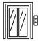 Button elevator icon, outline style