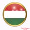 Button with flag of Hungary. Illustration