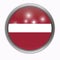 Button with flag of Latvia. Illustration.