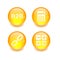 Button icon set 3D internet web finance