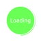 Button of loadind. Green button. Green loading. Download. Web working. Process of loading. Flat design