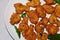 Button mushroom fritters, pakora or pakoda, Indian food