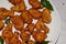 Button mushroom fritters, pakora or pakoda, Indian food