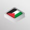 Button with Palestine flag colours. Perfect element for every use