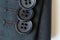 Button on the sleeve jacket place for text macro photo