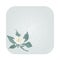 Button square spring flower jasmine cracks vintage vector
