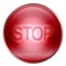 Button stop red