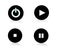 Button symbol icon play push poweroff shutdown vector illustrations