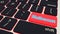 Button with text halloween laptop Keyboard. 3d rendering