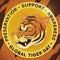 Button with Tiger Design for Global Tiger Day Celebration, Vector Illustration