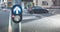 Button to activate pedestrian crossing on the road in Dublin