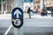 Button to activate pedestrian crossing on the road in Dublin