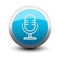 Button vocal microphone blue