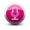 Button vocal microphone pink