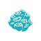 Button zoanthids aquarium polyp isolated icon