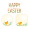 Buttons Happy easter Easter chicks and Easter eggs vector