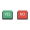 Buttons no or yes. Vector illustration. The concept of choice