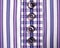 Buttons on a striped purple shirt