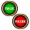 Buttons true and false