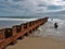 The Buxton Jetty at North Carolina`s Old Lighthouse Beach