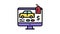 buy car online color icon animation