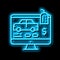 buy car online neon glow icon illustration