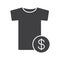 Buy clothes glyph icon