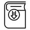 Buy download ebook icon, outline style