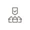 Buy, house, property, protection vector icon. Simple element illustration from UI concept. Buy, house, property, protection vector