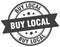 buy local stamp. buy local label on transparent background. round sign