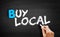 Buy Local text on blackboard