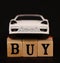 Buy new car vector logo.