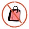Buy nothing sign. Vector anti sale symbol