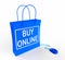 Buy Online Bag Shows Internet Availability for Buying and Sales