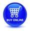 Buy online glassy blue round button