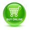 Buy online glassy green round button
