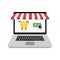 Buy online store. Laptop with web shop