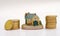 Buy your Dream House concept with Golden Coins stack