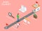 Buyer journey flat isometric vector.