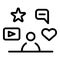 Buyer preferences icon, outline style