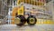 A buyer puts two glass beer bottles in a shopping cart close-up