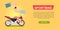 Buying Sportbike Online. Bike Sale. Web Banner.