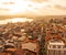 Buyuk Hendek street in the Beyoglu District. City of Istanbul, Turkey. View from Galata Tower