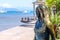 Buzios, Rio de Janeiro. Statue of Brigitte Bardot placed Buzios coastal promenade called Orla Bardot.